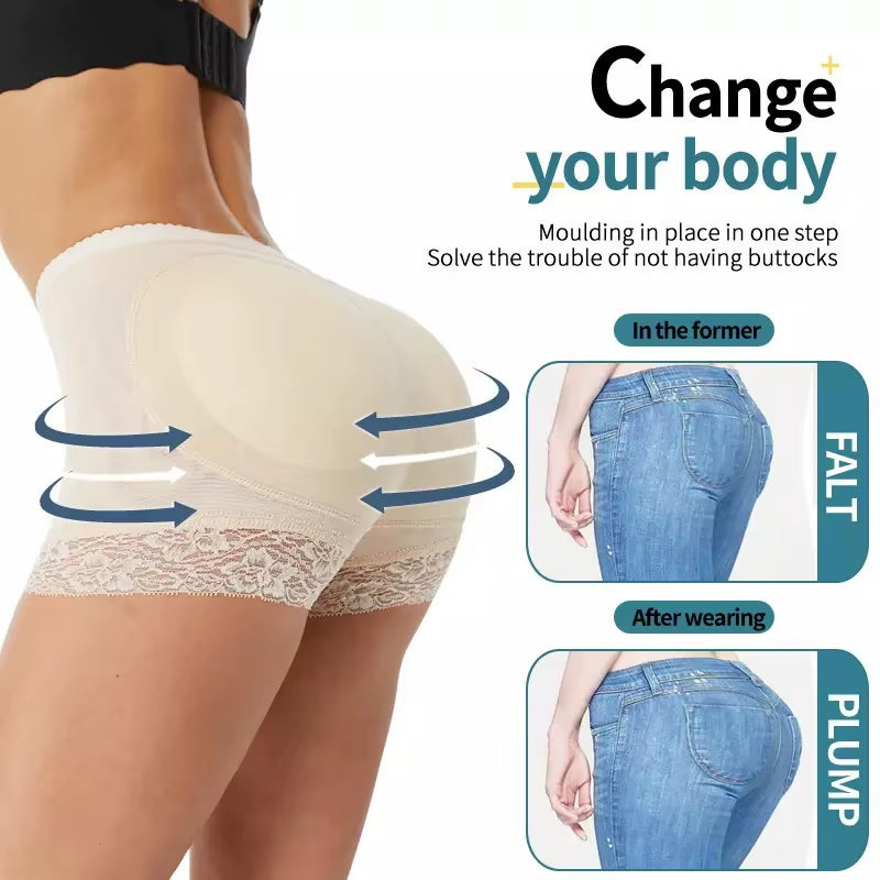 Women Butt Lifter Panty Fake Buttock Body Shaper Padded Underwear Lady Lift Bum High Waist Tummy Control Hip Panties